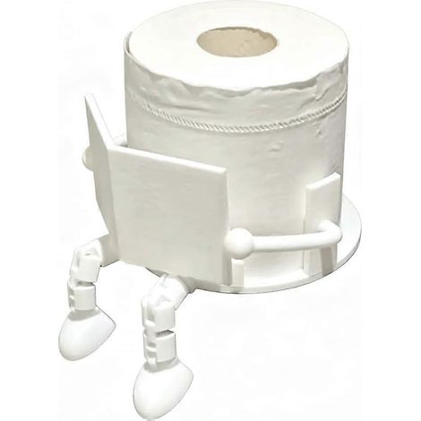 Porte-papier toilette blanc rangement pour rouleaux de papier toilette porte-essuie-tout mignon pour salle de bain et salon (1/5)