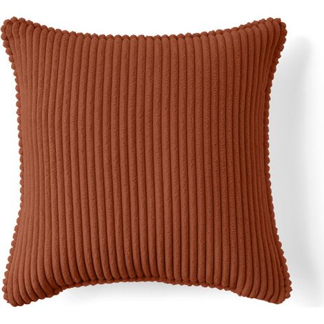 Topaze - coussin - en velours côtelé - 40x40 cm - terracotta (1/5)