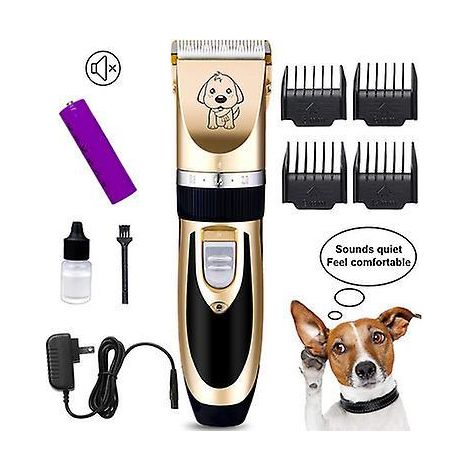 Tondeuse rechargeable pour chien, ours en peluche, chat, animaux de compagnie, couleur or (1/5)