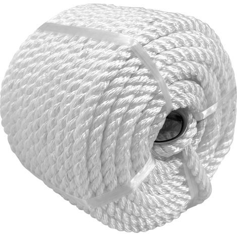 Marine double-braided nylon anchor rope, platinum dock rope, dock rope, mooring line, marine accessories - 9mm thick 75ft - rope (1/4)