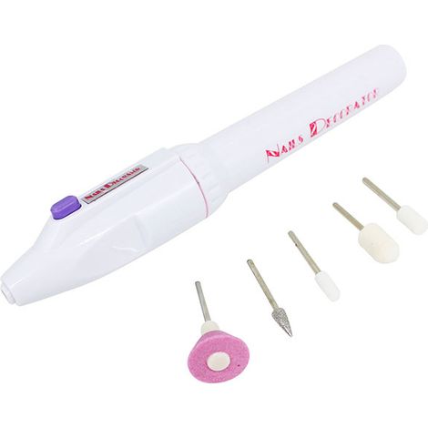 Kit de manucure électrique 5 en 1 comprenant un kit pour éliminer les callosités, un polissoir à ongles et un kit de manucure et pédicure personnel. (1/4)