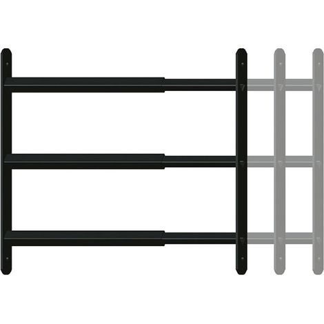 AFBAT GRILLE DE DEFENSE EXTENSIBLE 3 barreaux 48 à 90cm noir