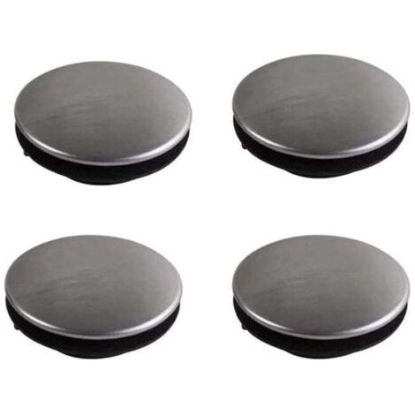 4 Pièces Couvercle d'Évier de Cuisine, Couvercle du Trou d'Évier, Bouchons de Lavabo en Métal, Obturation de Trou de Robinet, pour Lavabo Salle de Bain et Trou De Fixation pour 28-40mm(Argent) (1/4)