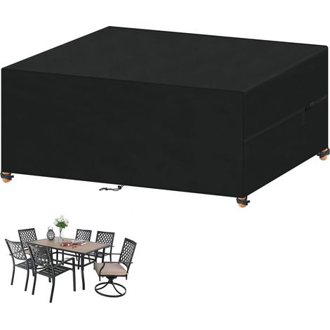 Housse Protection Mobilier Jardin - Tissu Oxford 420D Imperméable - Pour Table Patio Chaise Salon Extérieur - Dimensions 160x100x75 cm