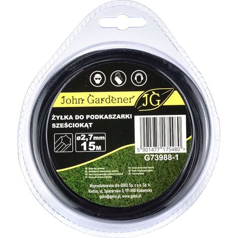 Sechskant-Trimmerfaden 2,7 mm x 15 m (10/80)