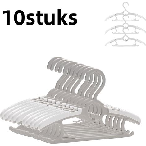 Lot de 10 cintres extensibles multifonctionnels pour enfants adaptés aux vêtements et petits vêtements avec largeur réglable couleur grise (1/5)