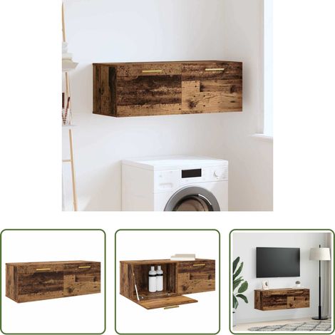 vidaXL Wandregal Wohnzimmer - Wandschrank Altholz 100 x 36,5 x 35 cm Holzwerkstoff (1/5)