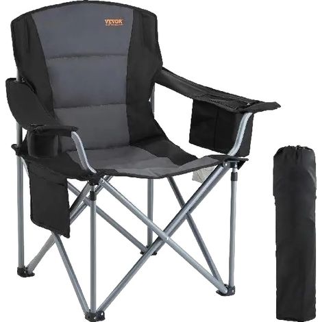 Chaise pliante, tissu Oxford 600D, capacité de 350 lbs, dimensions repliées 16,5 x 5,5 pouces, dimensions dépliées 27,5 x 20 x 32 pouces, installation autonome (1/5)