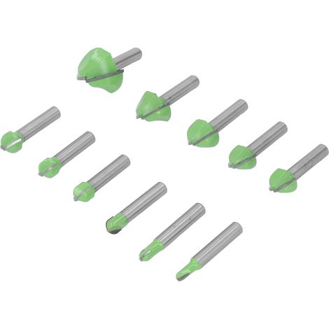 Kit de 11 fraises à chanfreiner en carbure, queue 8 mm pour portes, armoires et meubles (1/5)