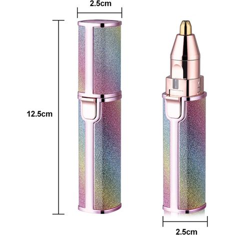 Lot 2-en-1 Épilation Sourcils & Visage pour Femme, Rasoir de Précision avec Lumière LED Intégrée, Outil de Toilettage Sourcils et Duvet, Épilation Douce et Précise (1/5)