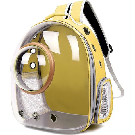 1 Sac à Dos Transparent pour Chat et Chien, Capsule Spatiale Ventilée, Tissu Oxford et PC, Transport Animaux Extérieur (1/5)