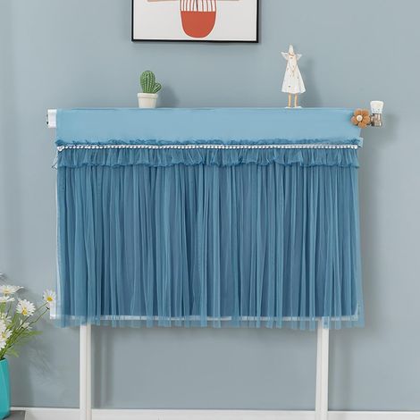 Kindfiber OÜ-Cache-radiateur en Dentelle, Cache-poussière du Radiateur avec Bordure Épaisse, Cache Radiateur avec Fixation Auto-agrippante(Blue,60cm/24in) (1/5)