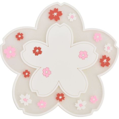 Untersetzer mit Blumenmuster, hitzebeständig und rutschfest, schützen Ihren Tisch vor Flecken und Beschädigungen (Weiß), 2 Stück (1/5)