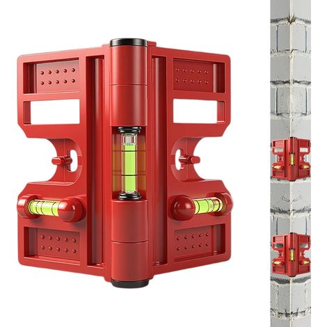 Niveau magnétique d’angle pour poteaux Outil de nivellement précis pour projets de bricolage et de construction,libelle fiable,outil de mesure professionnel (1/5)