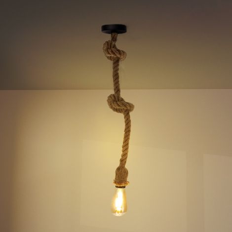 LEDME Deckenleuchte Rope M E27 120x1500 mm Metall Lino (1/5)