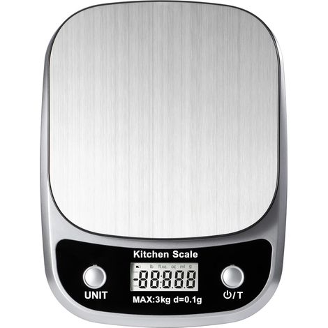 Balance de cuisine numérique Poids Grammes et Oz,Professionnelle Balance de cuisine numérique 3kg/0.1g pour la perte de poids, les régimes, la pâtisserie et la cuisine (1/5)