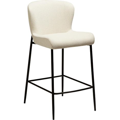 Glam Dan-Form Counterstuhl Bouclé beige.