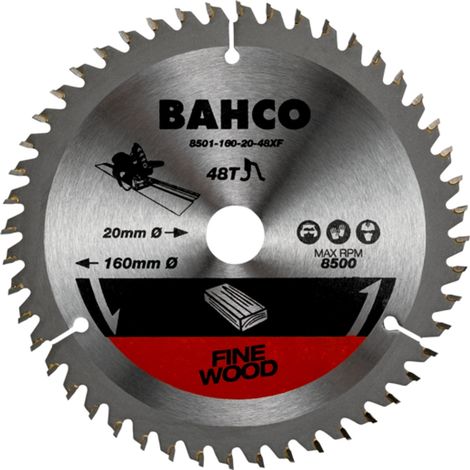 Bahco Kreissägeblatt, 165 mm, Spezialverzahnung für Laminat+hartes Holz (1/3)