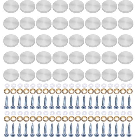 Lot de 40 vis à verre en acier inoxydable cache vis (1/5)