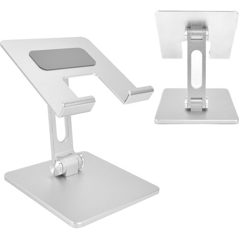 Support pliable pour tablette et smartphone, pliable, compatible iPad, Huawei, Apple, support argenté (MT134) (1/5)