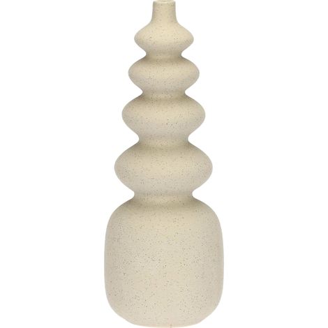 Vase Deco monofleur 5 Niveaux en résine de Ciment, 12 x 12 cm, Profondeur 32,5 cm, Collection Multicurve (1/2)
