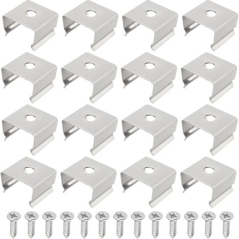 50pcs Stainless Steel LED Light Cord Mounting Clips for 9.5-12mm LED Strip Lights (13 x 11 x 9 mm) (1/5)