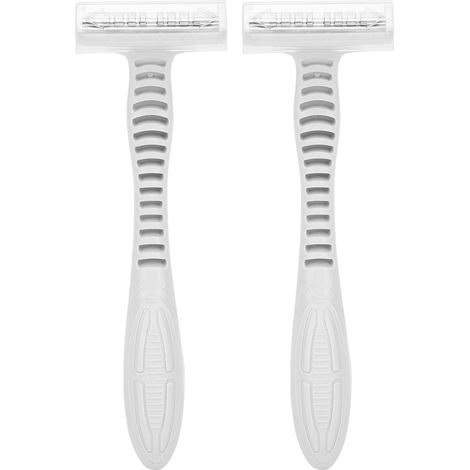 Lame de rasage portative en acier inoxydable pour épilation corps, 2 pièces, couteau de rasage aisselles, outil de rasage homme femme (1/5)