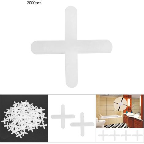 2000Pcs Croisillon de Carrelage Céramique 3mm Système de Nivellement Réutilisable pour Pose de Tuiles (1/5)