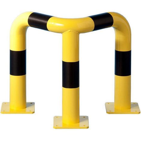 Barrière sécurité RS PRO Noir/Jaune en Acier Haut. 350 mm Haut. 350mm ( Prix pour 1 ) (1/2)