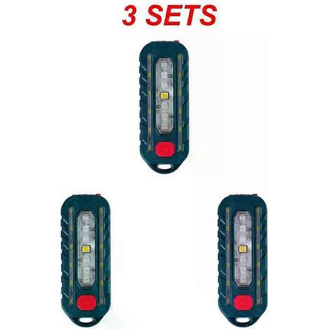 Mini lampe torche tactique d'épaule avec clip, rechargeable USB, tactile, feu arrière, lampe pour casque, lampe porte-clés (1/5)