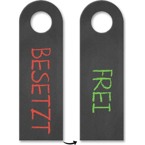 Tendance - Placé ou suspendu de porte libre pour porte de toilettes - Toilette WC Klo Toilette de toilette en papier Tableau (1/5)