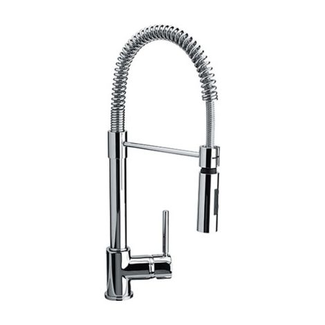 Franke – Mitigeur évier professionnel chromé 2 jets extractible – Hauteur 460 mm – Embase diamètre 50 mm – Perçage diamètre 35 mm