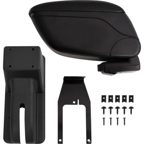 Accoudoir de voiture, noir, 12 x 29 x (32-46) cm, ABS