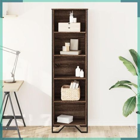 848618 Bibliothèque chêne marron 50x31x169 cm bois d'ingénierie (1/5)