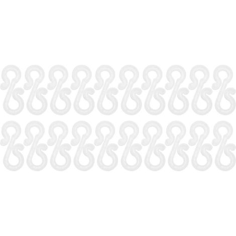 Mini crochets de suspension à fente pour éclairage décoratif, dimensions : 3,5 x 1 x 0,5 cm, blanc, 120 pièces par paquet. (1/5)