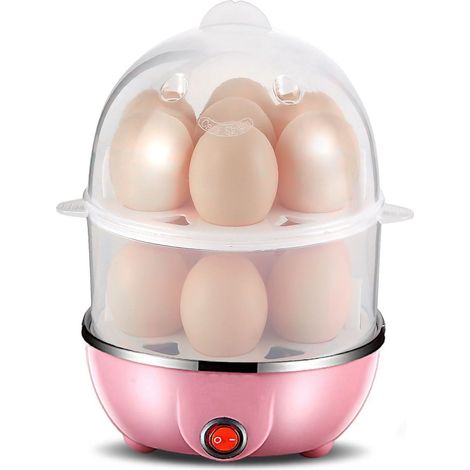 Cuiseur À Œufs - Cuiseur Multifonction En Acier Inoxydable - Pour Œufs Bouillis, Poachés, Œufs Brouillés Et Omelettes - 7 Pièces - Double Niveau (1/5)