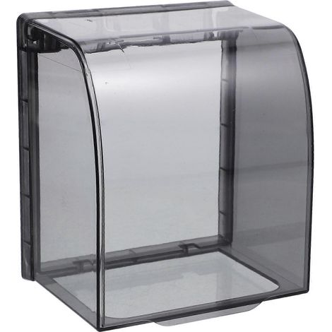 Cache-prise étanche pour grande prise, protection étanche pour boîtier électrique, cache-interrupteur en plastique noir (1/3)