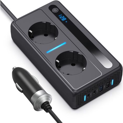 12v-auf-ac-230v-kfz-spannungswandler-mit-2-ausgangsbuchsen-2-typ-c-schnelllade-kfz-ladegeraten-und-2-usb-anschlussen-240281939