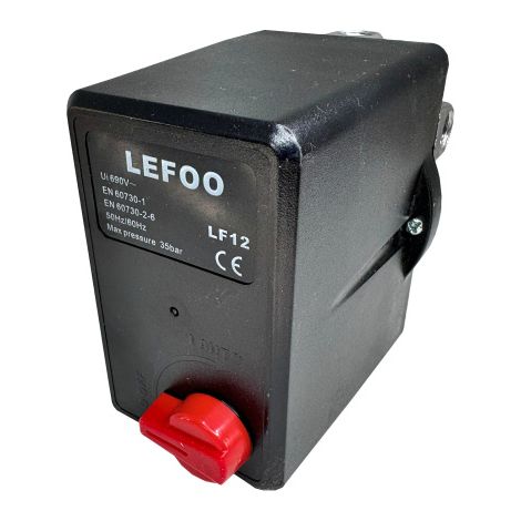 LEFOO LF12 Druckschalter 690V 6.3A Schalter inkl. Anschlussgewinde und Entlastungsventil für Kompressor uvm.