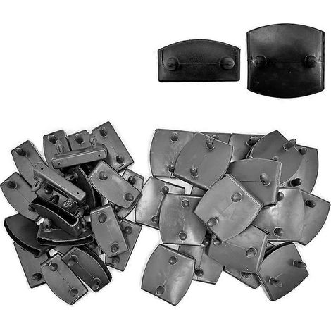 Embouts centraux ou embouts de rechange noirs en plastique pour lattes de sommier54 x 9 mmpour la fixation des lattes en bois du sommier (noir). (1/5)