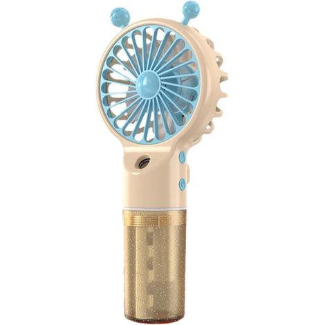 Ventilateur Brumisateur Portable Rechargeable Abricot, Modèle Pliable pour Voyage, Bureau et Camping (1/5)