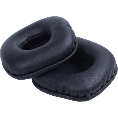 1 paire de coussinets d'oreille de rechange pour casques stéréo supra-auriculaires professionnels (noir) (1/4)