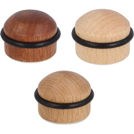 Türschützer Holz Türstopper Bodentürstopper umlaufender Gummiring Bodentürpuffer Eiche