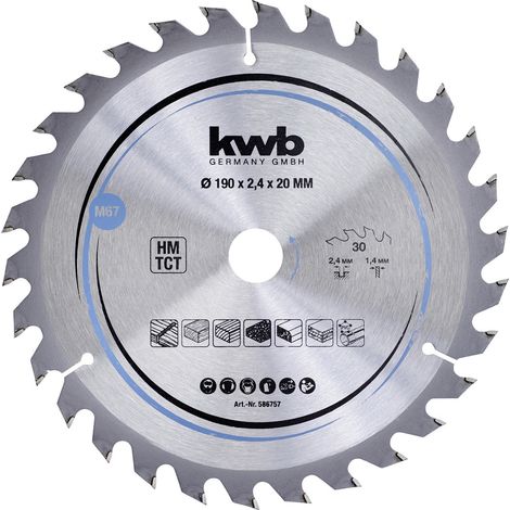 kwb  586757 Hartmetall Kreissägeblatt 190 x 20 mm  1 St.