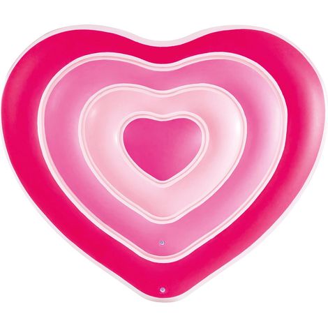 Flotteur en Forme de cœur gonflé : 1,55 m x 1,35 m x 25 cm (1/5)