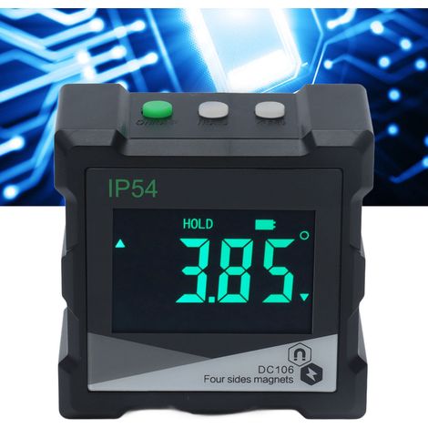 4 x 90° IP54 Neigungsmesser, LCD-Bildschirm, vierseitige magnetische Digitalanzeige, LCD-Neigungsmessergehäuse für Winkelmesser (1/5)