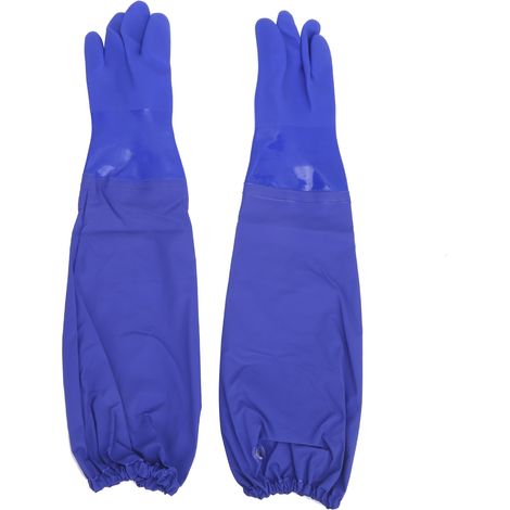 Gants résistants aux produits chimiques, enduits de PVC, résistants aux huiles, acides et alcalis, manches longues, mats, antidérapants et résistants à l'usure (XL) (1/5)