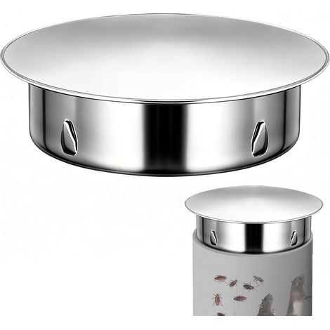 Couvercle pour Trou de Cheminée 150 MM, Couvercle de Cheminée pour Tuyau de Poêle en Acier Inoxydable Ø 150mm, Tampon d’Obturation pour Conduit de Cheminée, Couvre-Tuyau de Cheminée (1/5)