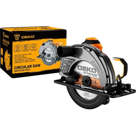 Scie circulaire, puissance de 1500W, vitesse de 4800tr/min, diamètre de lame de 185mm (1/2)