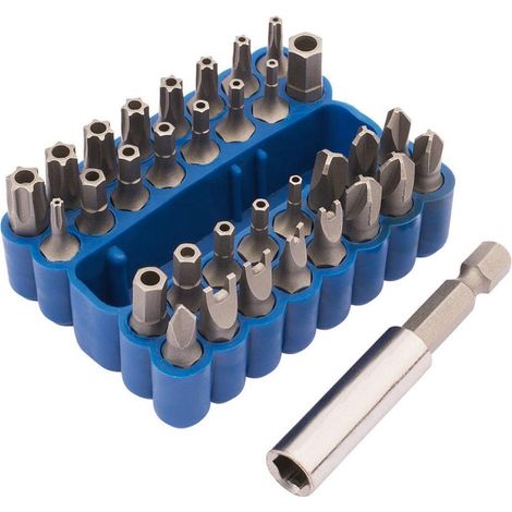 Coffret embout DRAPER sécurit 33 pièces carré de 1/4 torx BTR